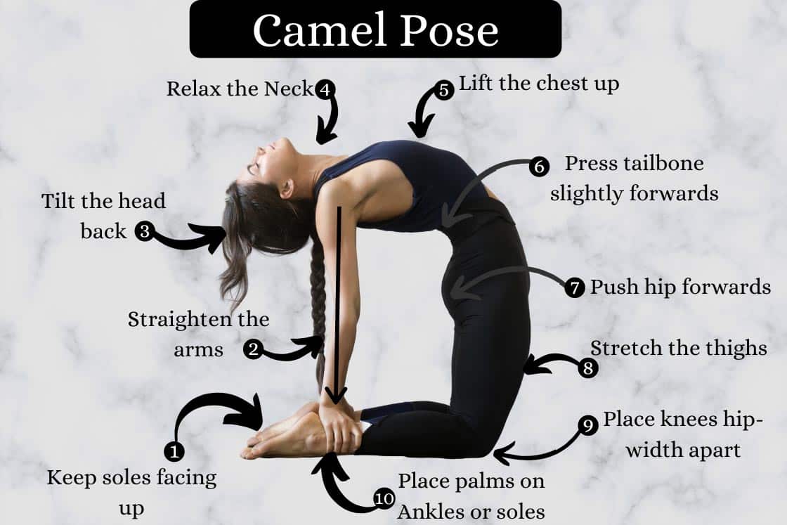 camel pose for yoga hair health