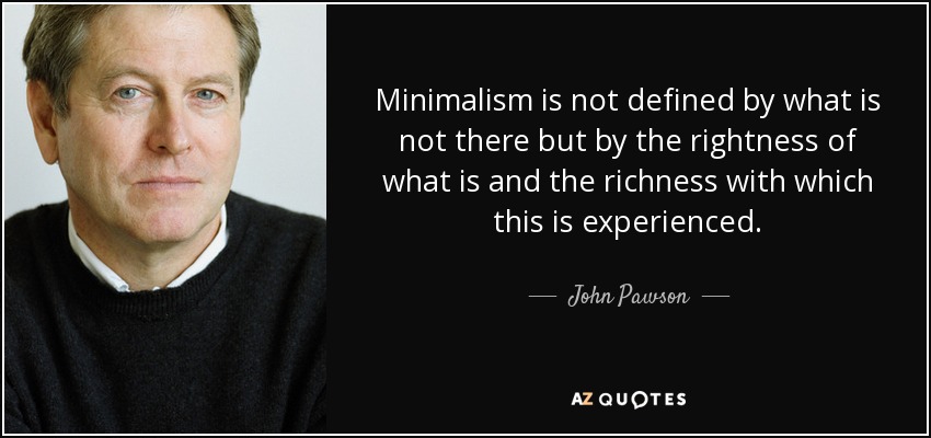 quote from John Pawson on aesthetic living tips