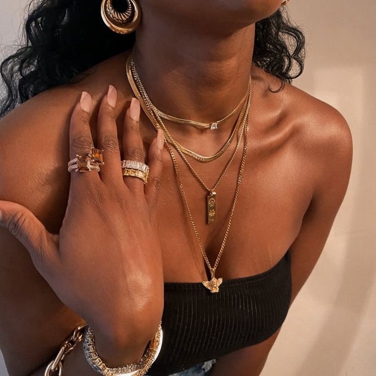 black girl, gold jewelry