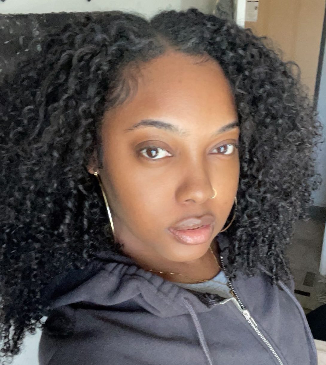 Morgan Ashley &mdash; melanin-rich skin, no makeup &mdash; retinol introduction guide for dark skin